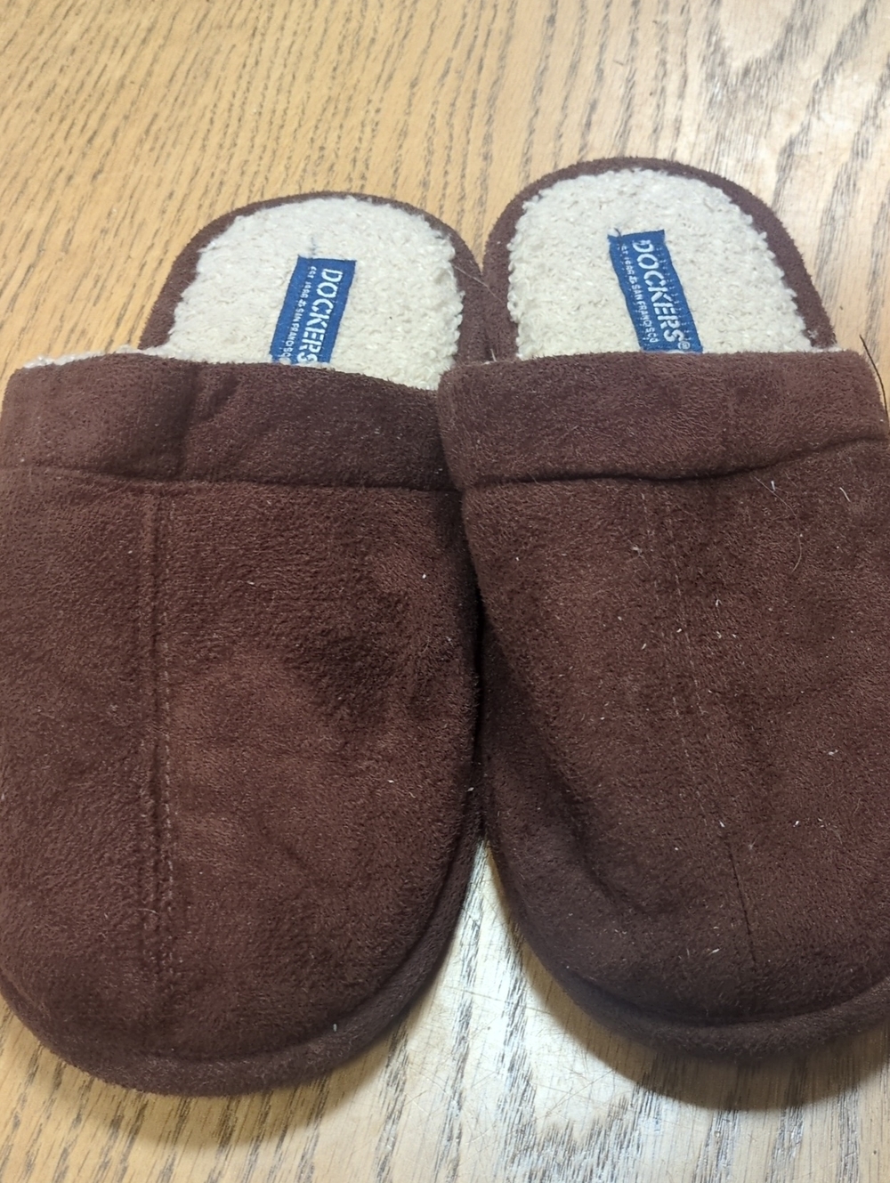 Dockers Kids Brown Slip-On Sherpa-Lined Slippers